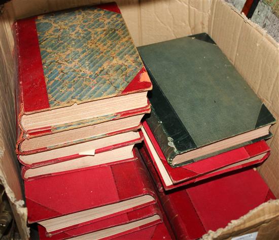 Qty St Nicholas part leather bound books(-)
